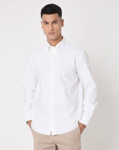 Regular fitted Oxford Solid Shirt