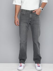 513 Grey Slim Straight Fit Mid Rise Jeans